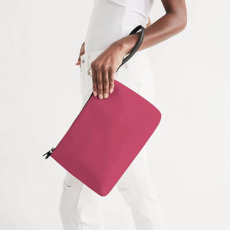 Medium Pink Zip Pouch (RPI3-ME-ME) - Side Holding