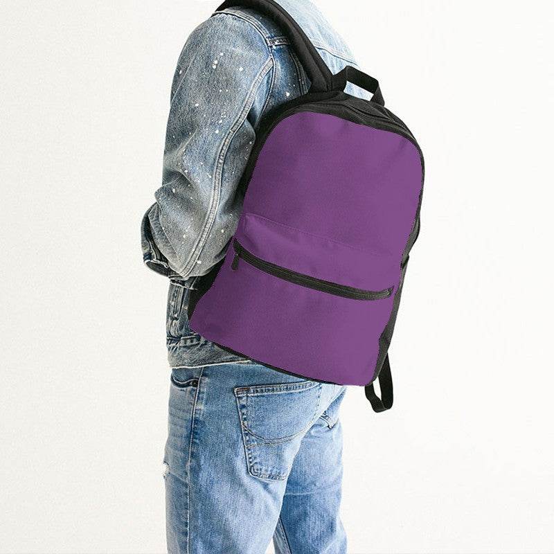 Medium Purple Canvas Backpack (MPU1-ME-ME) - Man Back CloseUp