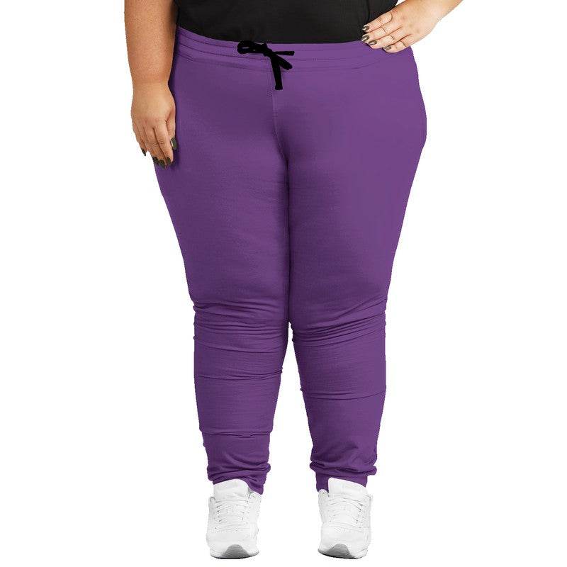 Medium Purple Joggers PLUS (MPU2-ME-ME) - Woman Front PLUS