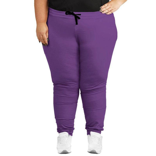 Medium Purple Joggers PLUS (MPU2-ME-ME) - Woman Front PLUS