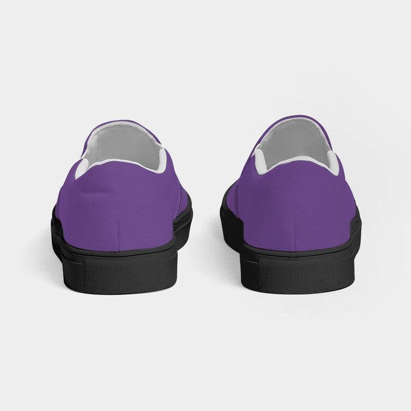 Medium Purple Men's Slip-On Canvas Sneakers (MPU3-ME-ME) - Back
