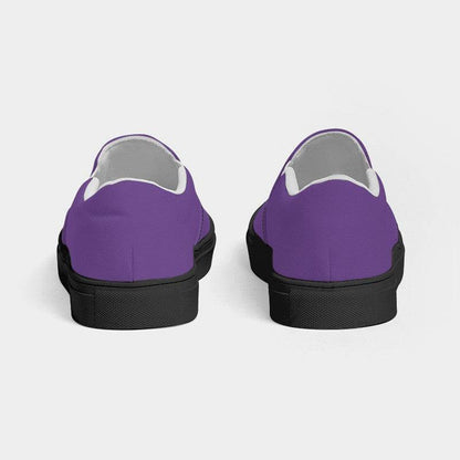 Medium Purple Men's Slip-On Canvas Sneakers (MPU3-ME-ME) - Back