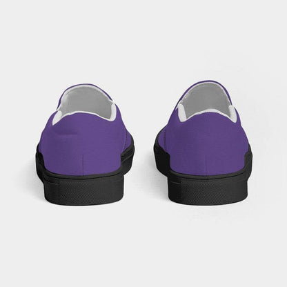 Medium Purple Men's Slip-On Canvas Sneakers (PU-ME-ME) - Back