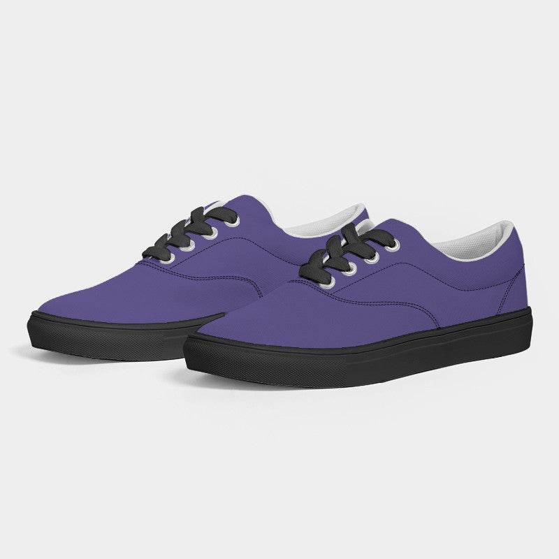 Medium Purple Women's Canvas Sneakers (PUI1-ME-ME) - Side 3