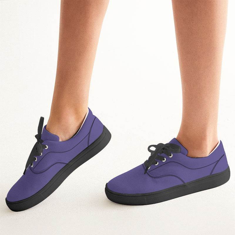 Medium Purple Women's Canvas Sneakers (PUI1-ME-ME) - Woman CloseUp