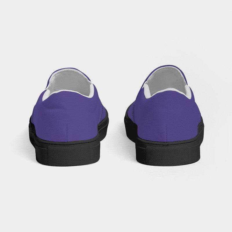 Medium Purple Women's Slip-On Canvas Sneakers (PUI1-ME-ME) - Back