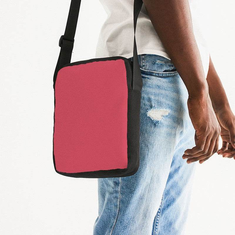 Medium Red Messenger Pouch (RPI2-ME-ME) - Man Side CloseUp