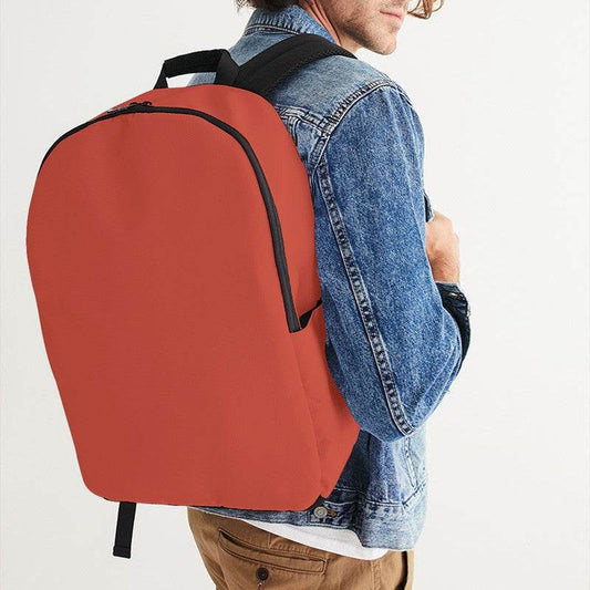 Medium Red Waterproof Backpack (R-ME-ME) - Man CloseUp