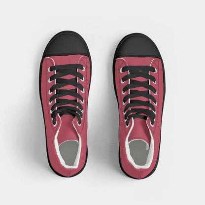 Medium Red Women's High-Top Canvas Sneakers (RPI2-ME-ME) - Top
