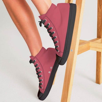 Medium Red Women's High-Top Canvas Sneakers (RPI2-ME-ME) - Woman CloseUp