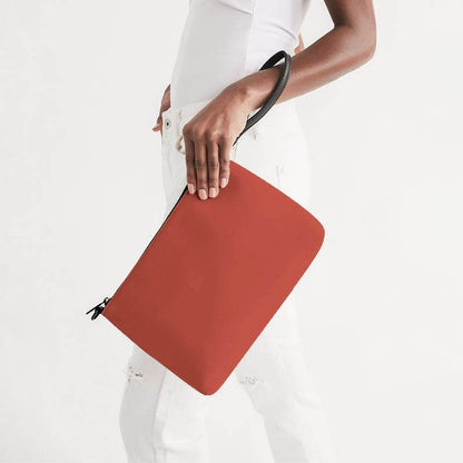 Medium Red Zip Pouch (R-ME-ME) - Side Holding