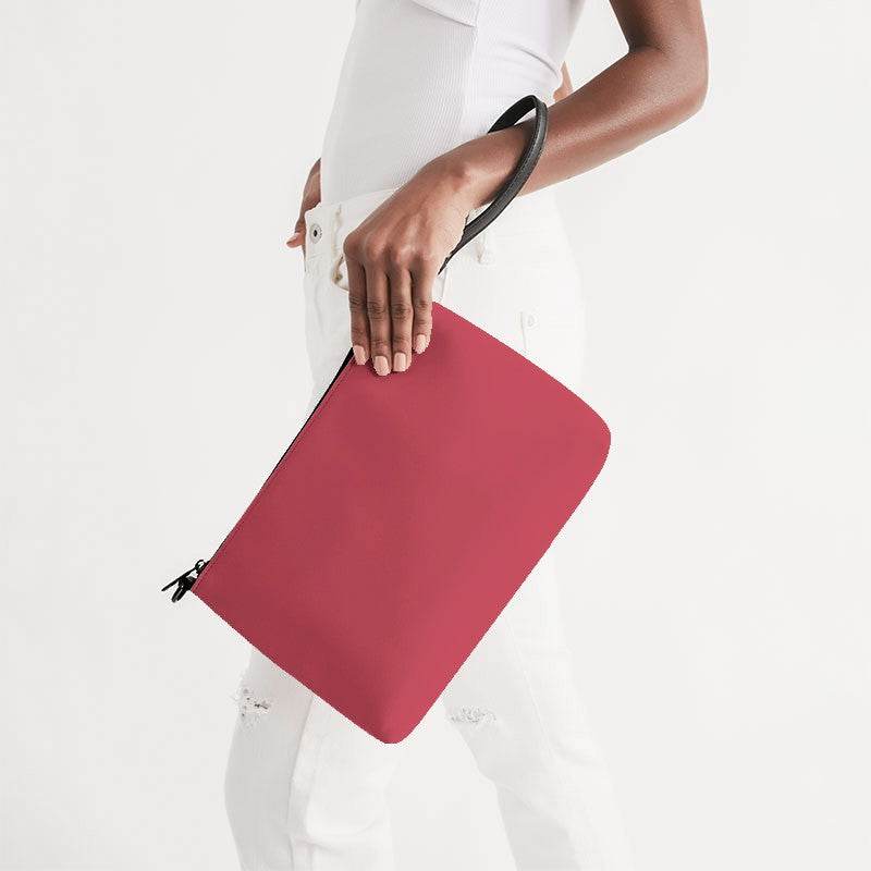 Medium Red Zip Pouch (RPI2-ME-ME) - Side Holding