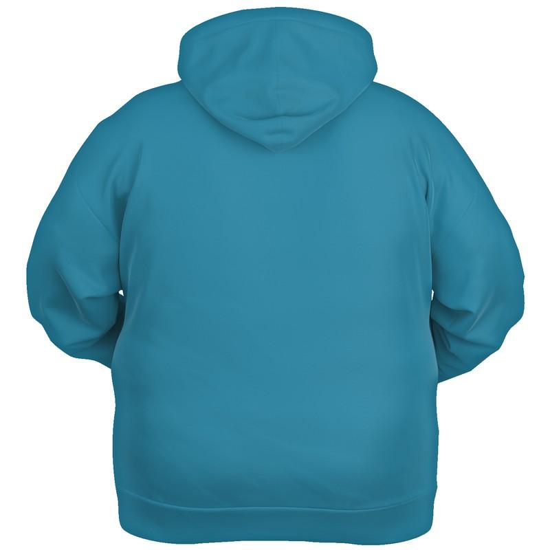 Medium Shaded Cyan Hoodie (C60M0Y0K45) - Ghost Back PLUS