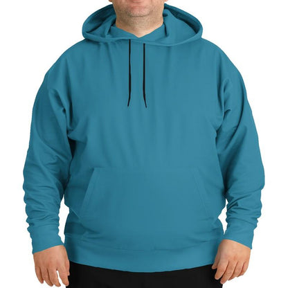 Medium Shaded Cyan Hoodie (C60M0Y0K45) - Man Front PLUS