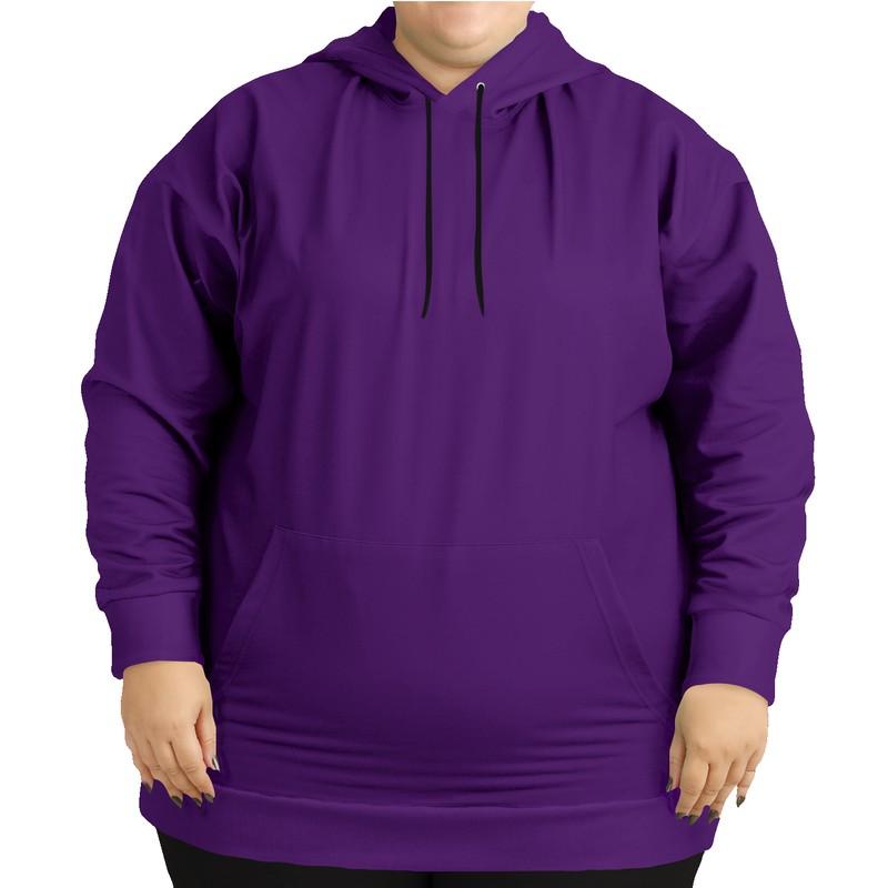 Medium Violet Hoodie (C75M100Y0K45) - Woman Front PLUS