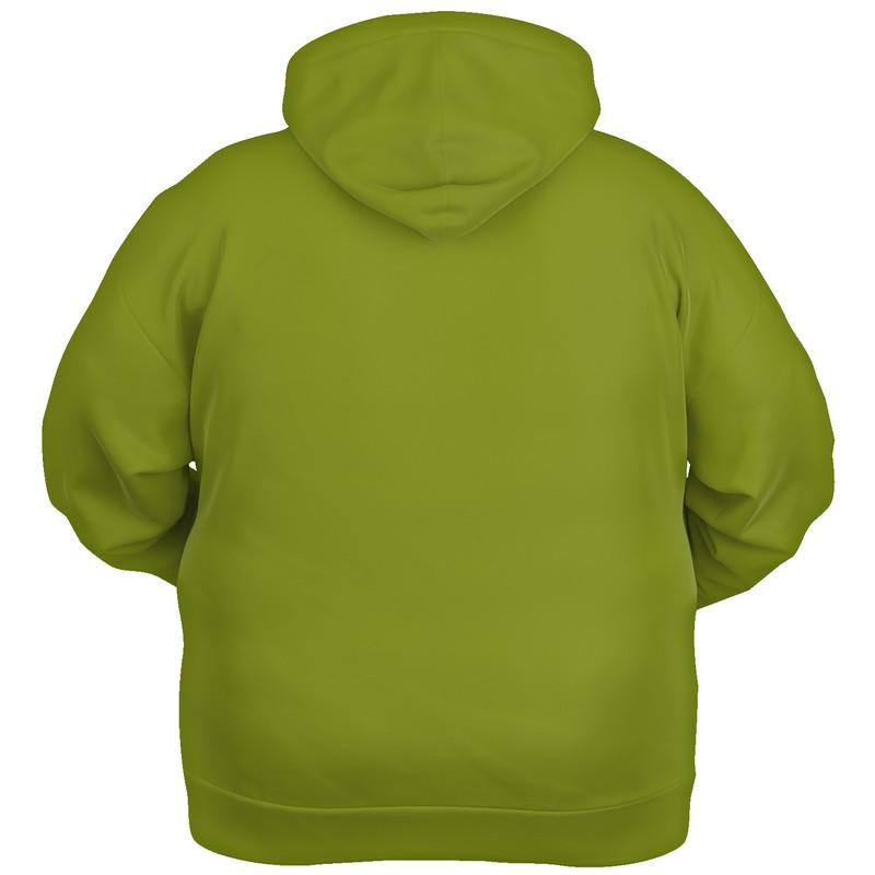 Medium Warm Green Hoodie (C25M0Y100K45) - Ghost Back PLUS