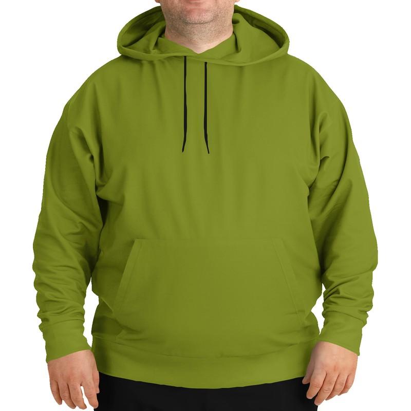 Medium Warm Green Hoodie (C25M0Y100K45) - Man Front PLUS