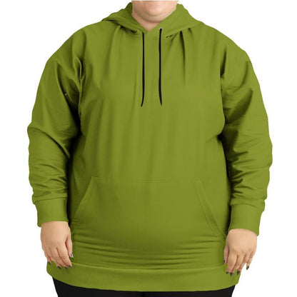 Medium Warm Green Hoodie (C25M0Y100K45) - Woman Front PLUS