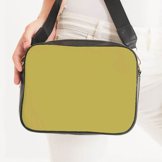 Medium Yellow Crossbody Bag (LY3-ME-ME) - Woman Front CloseUp