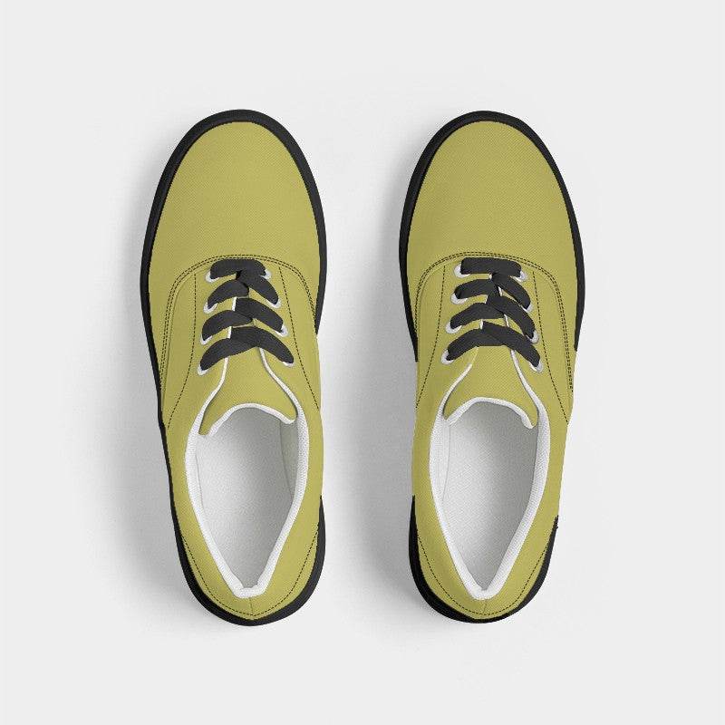 Medium Yellow Men's Canvas Sneakers (LY2-ME-ME) - Top