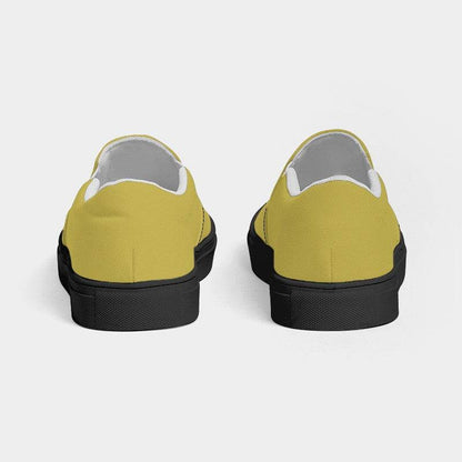 Medium Yellow Men's Slip-On Canvas Sneakers (LY3-ME-ME) - Back