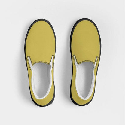 Medium Yellow Men's Slip-On Canvas Sneakers (LY3-ME-ME) - Top