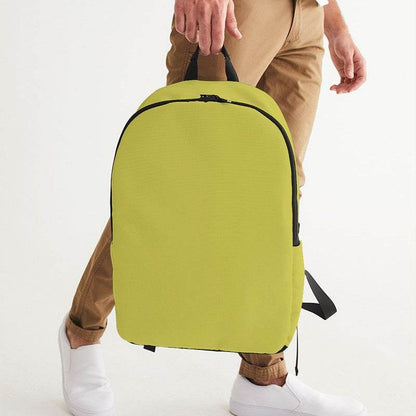 Medium Yellow Waterproof Backpack (LY2-ME-ME) - Man Holding CloseUp