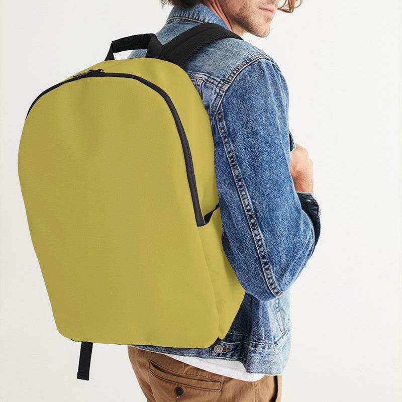 Medium Yellow Waterproof Backpack (LY3-ME-ME) - Man CloseUp