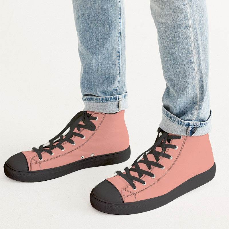 Melon Men's High-Top Canvas Sneakers (R-MU-LI) - Man CloseUp