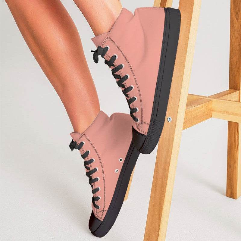 Melon Women's High-Top Canvas Sneakers (R-MU-LI) - Woman CloseUp