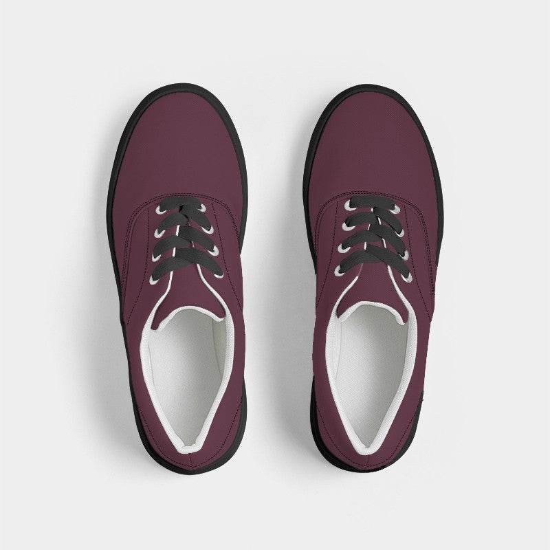 Merlot Men's Canvas Sneakers (PI-FM-DA) - Top