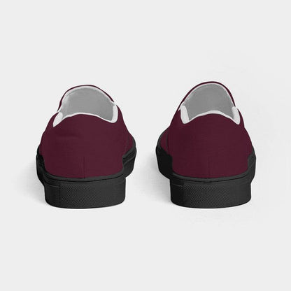 Merlot Men's Slip-On Canvas Sneakers (PI-FM-DA) - Back