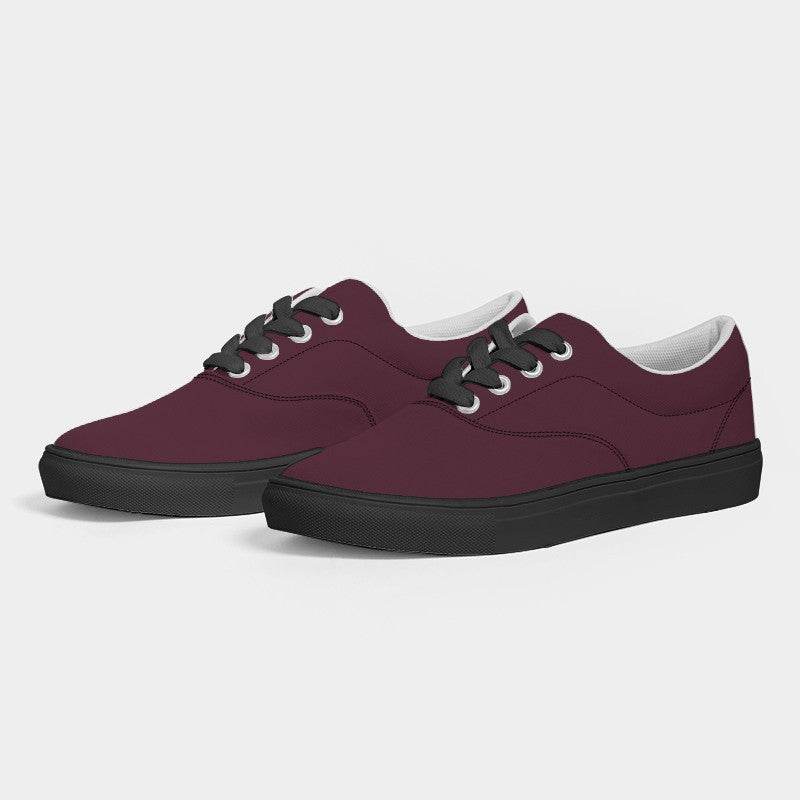 Merlot Women's Canvas Sneakers (PI-FM-DA) - Side 3