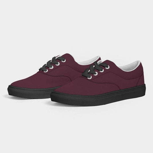 Merlot Women's Canvas Sneakers (PI-FM-DA) - Side 3