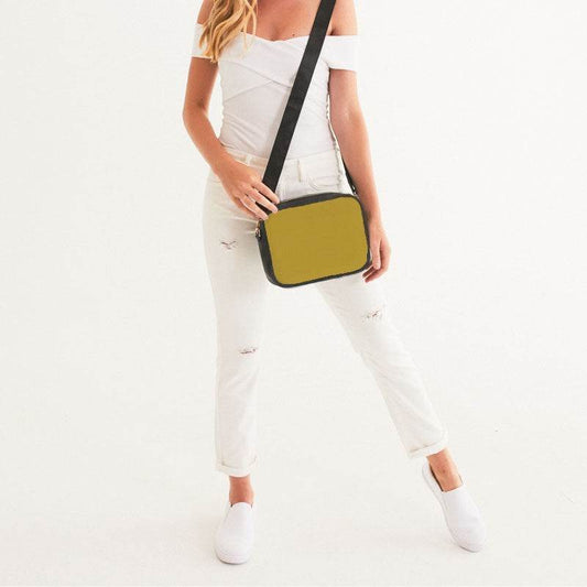 Metallic Gold Crossbody Bag (Y-CL-DE) - Woman Front