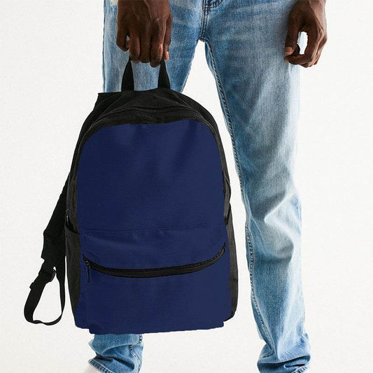 Midnight Blue Canvas Backpack (I-MU-DA) - Man Holding