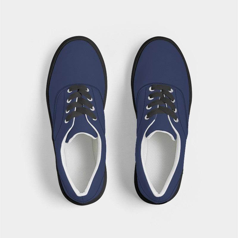 Midnight Blue Men's Canvas Sneakers (I-MU-DA) - Top