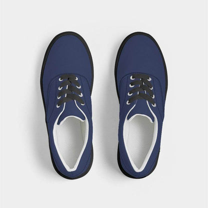 Midnight Blue Men's Canvas Sneakers (I-MU-DA) - Top
