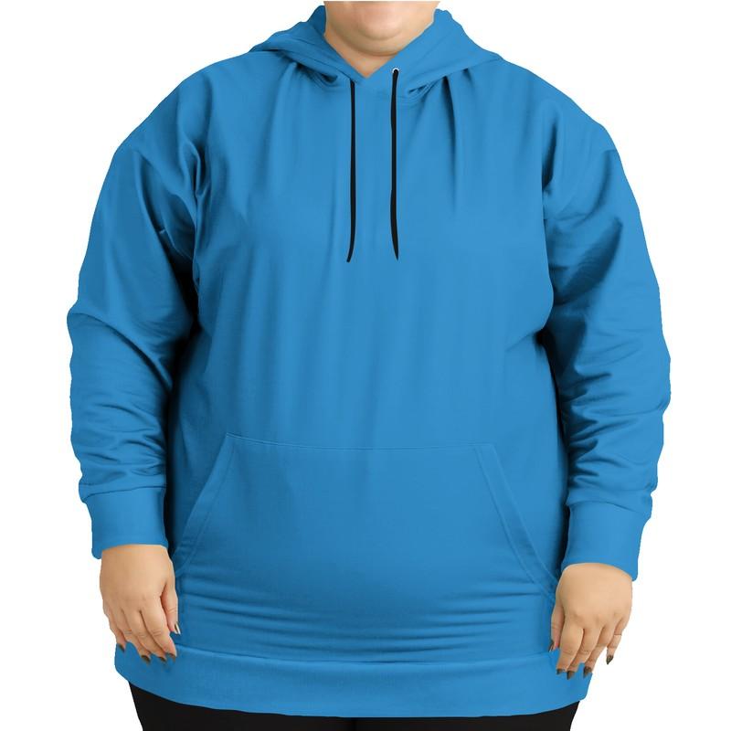 Midtone Blue Hoodie (C80M40Y0K0) - Woman Front PLUS