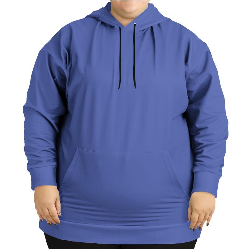 Midtone Blue Hoodie (C80M70Y0K0) - Woman Front PLUS