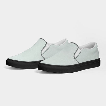 Mint Cream Men's Slip-On Canvas Sneakers (BGG2-NE-LI) - Side 3