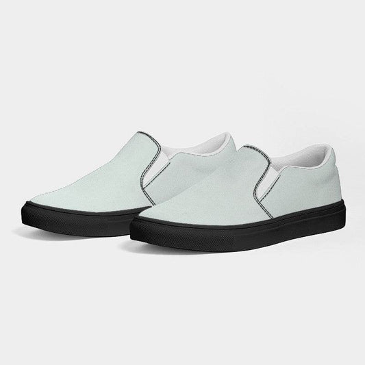 Mint Cream Men's Slip-On Canvas Sneakers (BGG2-NE-LI) - Side 3