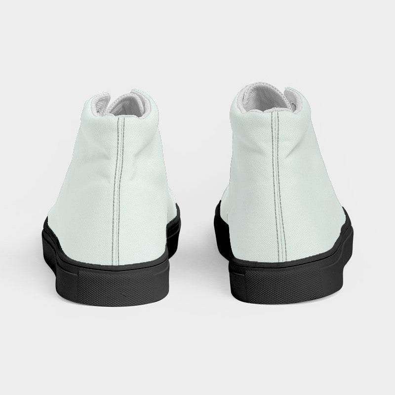 Mint Cream Women's High-Top Canvas Sneakers (BGG2-NE-LI) - Back
