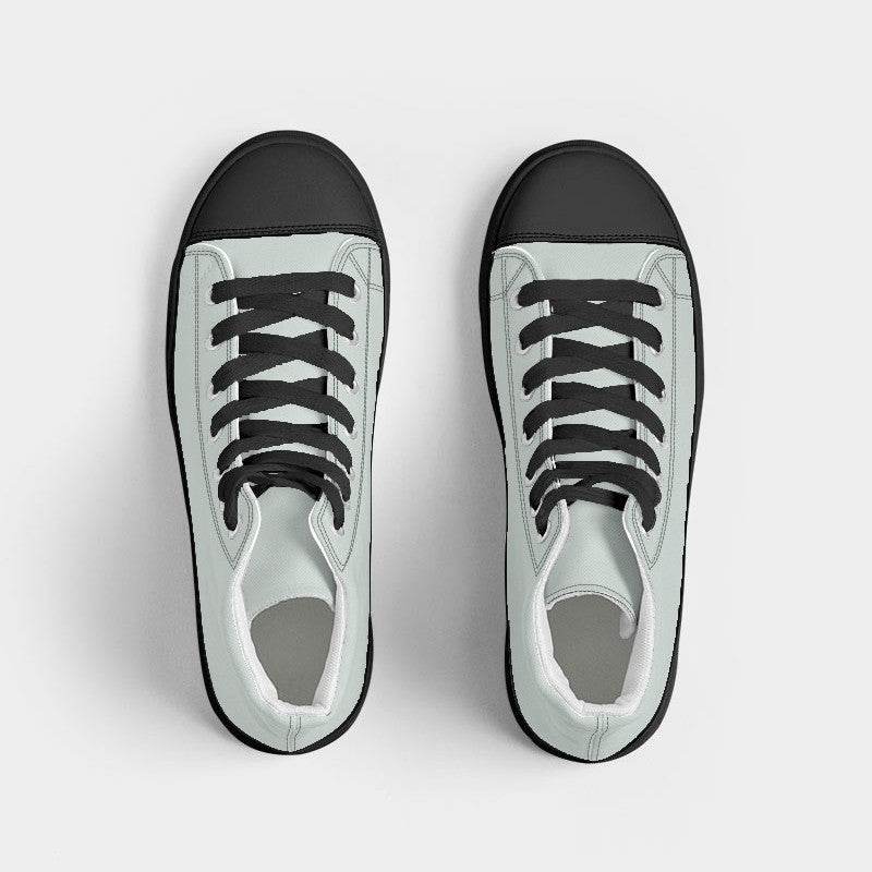 Mint Cream Women's High-Top Canvas Sneakers (BGG2-NE-LI) - Top