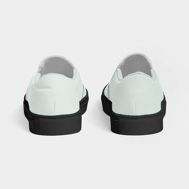 Mint Cream Women's Slip-On Canvas Sneakers (BGG2-NE-LI) - Back