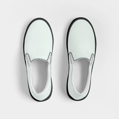 Mint Cream Women's Slip-On Canvas Sneakers (BGG2-NE-LI) - Top