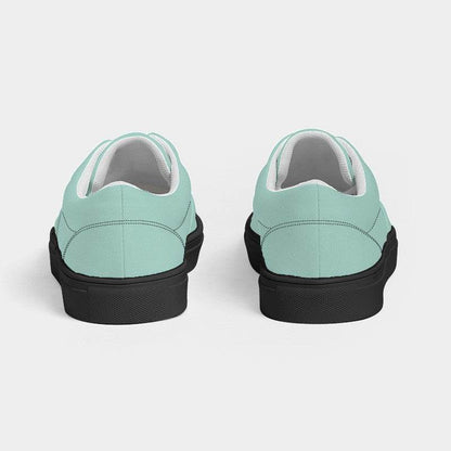 Mint Green Men's Canvas Sneakers (BG-MU-LI) - Back