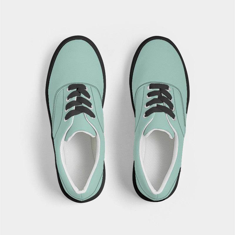 Mint Green Men's Canvas Sneakers (BG-MU-LI) - Top