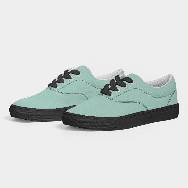 Mint Green Women's Canvas Sneakers (BG-MU-LI) - Side 3