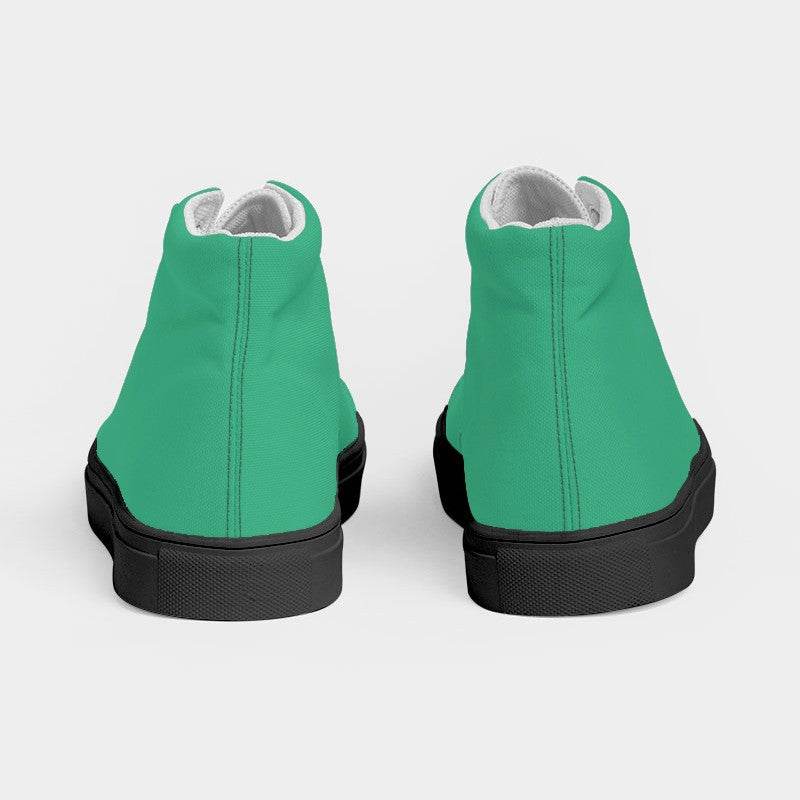 Mint Women's High-Top Canvas Sneakers (BGG2-CL-ME) - Back